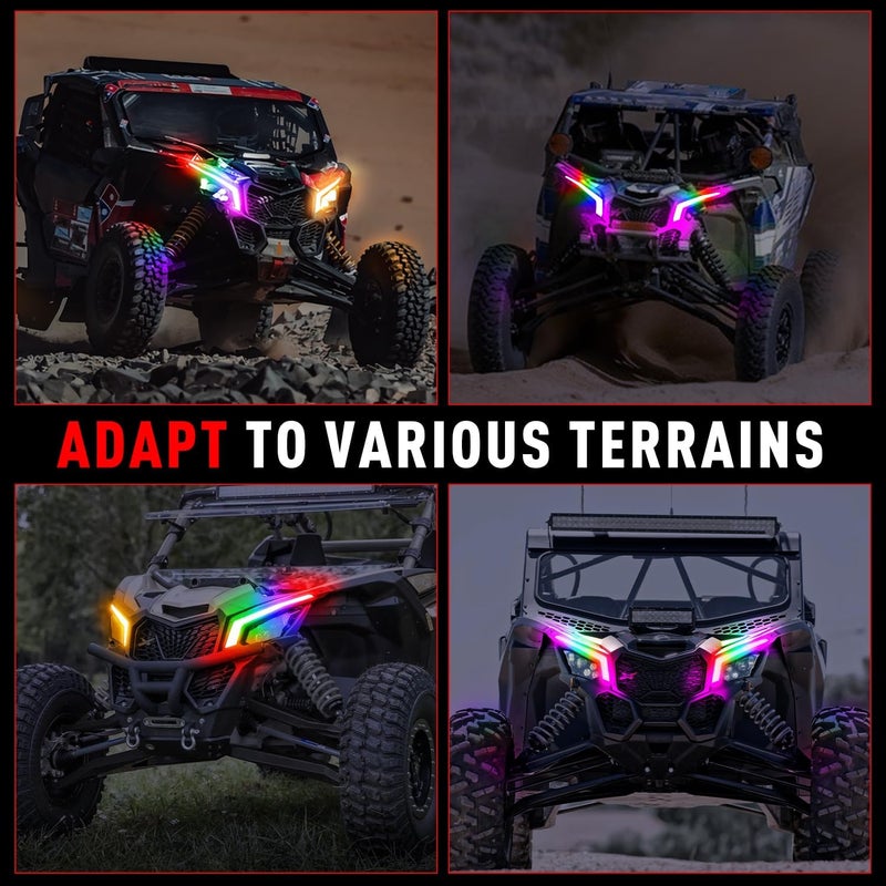 Beatto X3 Turn Signal Fang Light With Chasing Color,Front Signature Accent Light Fit for Can-Am Max R Maverick X3 R XDS XRS 2017-2024 - Image 4